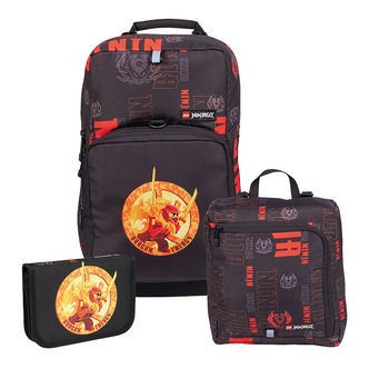 LEGOÂ® Ninjago Skoletaskesæt - Dragon Energy - 20,5 L - Sort