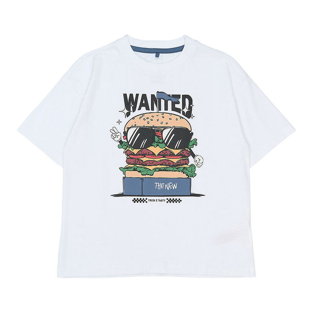 The New T-shirt - TnSteve - Bright White m. Burger