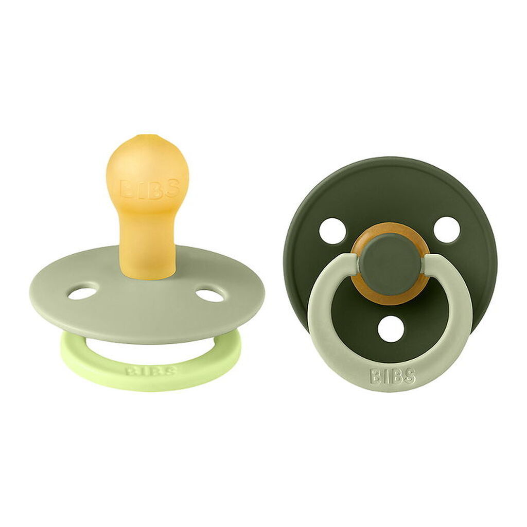 BIBS Colour Sutter - Str. 1 - 2-pak - Rund - Sage Hunter Green