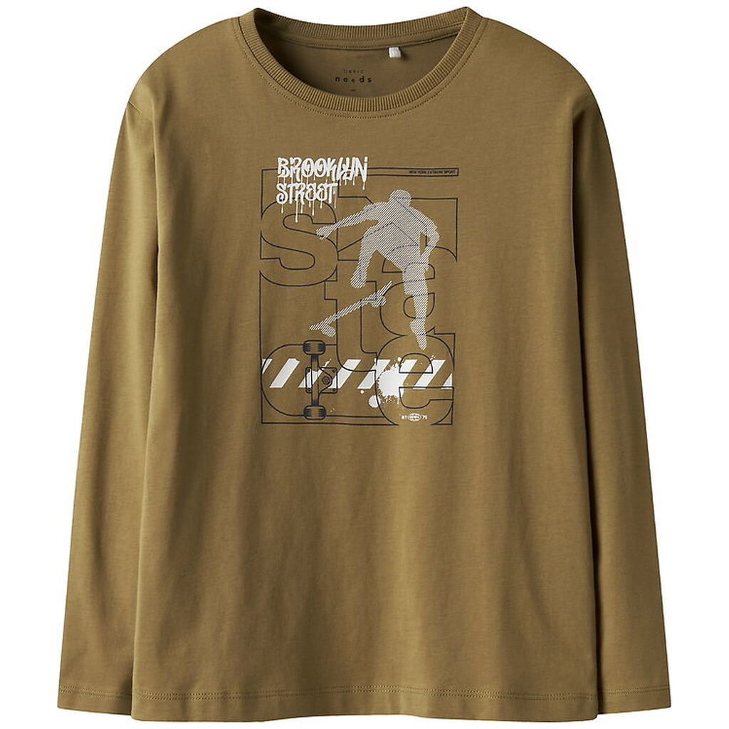 Name It Bluse - Loose - NkmVagno - Dull Gold/Street