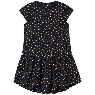 Name It Kjole - NkfVigga - Dark Sapphire/Flowers