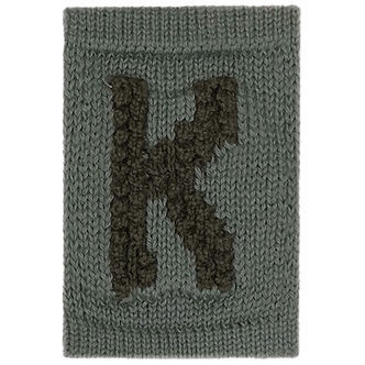 Smallstuff Strikket Bogstav - K - Blå Alfabet