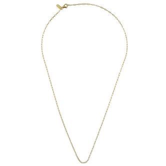 Design Letters Halskæde - Square Link - 40 cm - 18 K Guldbelagt