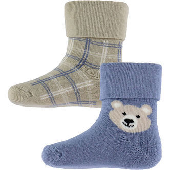 Name It Strømper - 2-pak - NbmRimmos - Island Fossil/Flint Stone