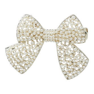 Name It Hårsløjfe - NkfRita - Cloud Dancer m. Perler