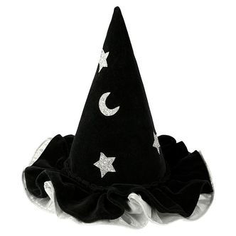 Meri Meri Udklædning - Spids hat - Sort/Sølv