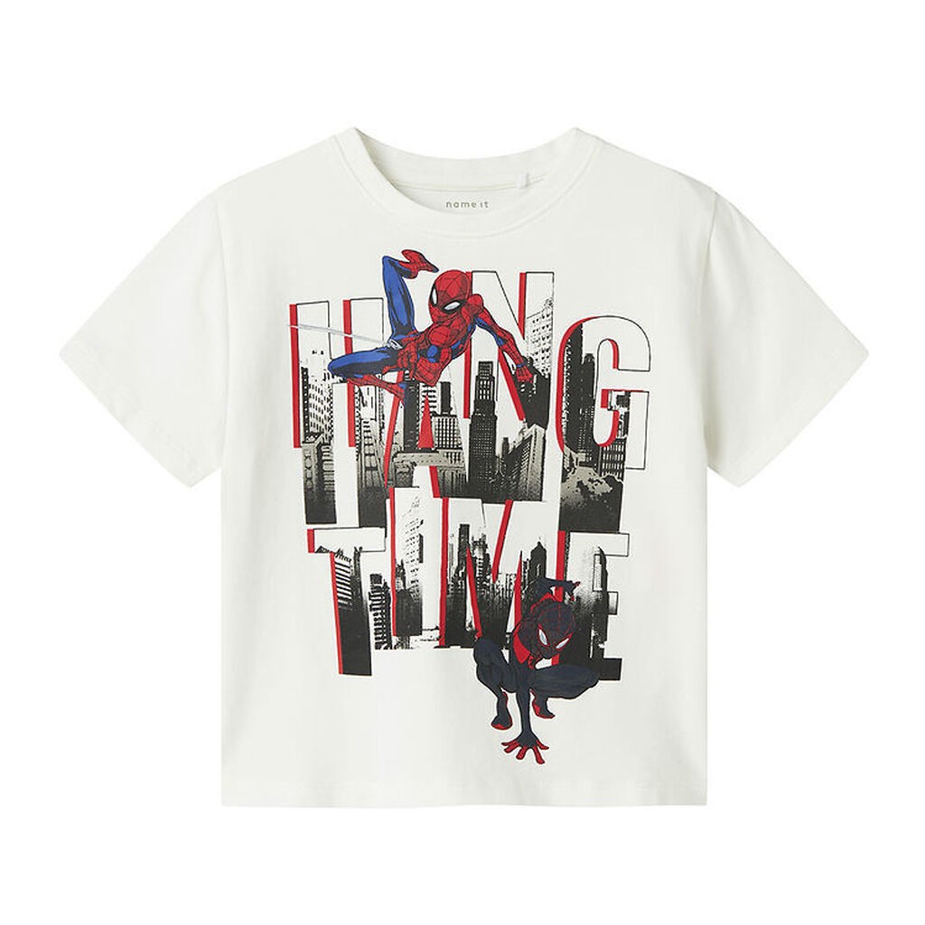 Name It T-shirt - NmMust Spider - Cloud Dancer