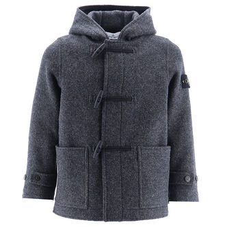 Stone Island Frakke - Uld - Mørkegråmeleret