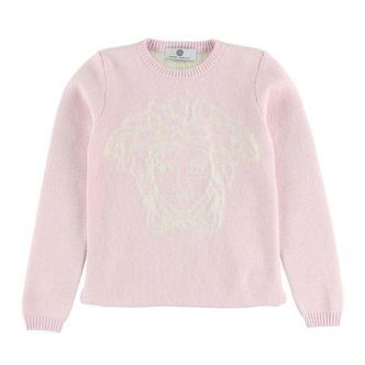 Young Versace Bluse - Strik - Rosa m. Logo