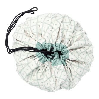 Play&Go Legetøjstæppe - Ø140 cm - Geo Green