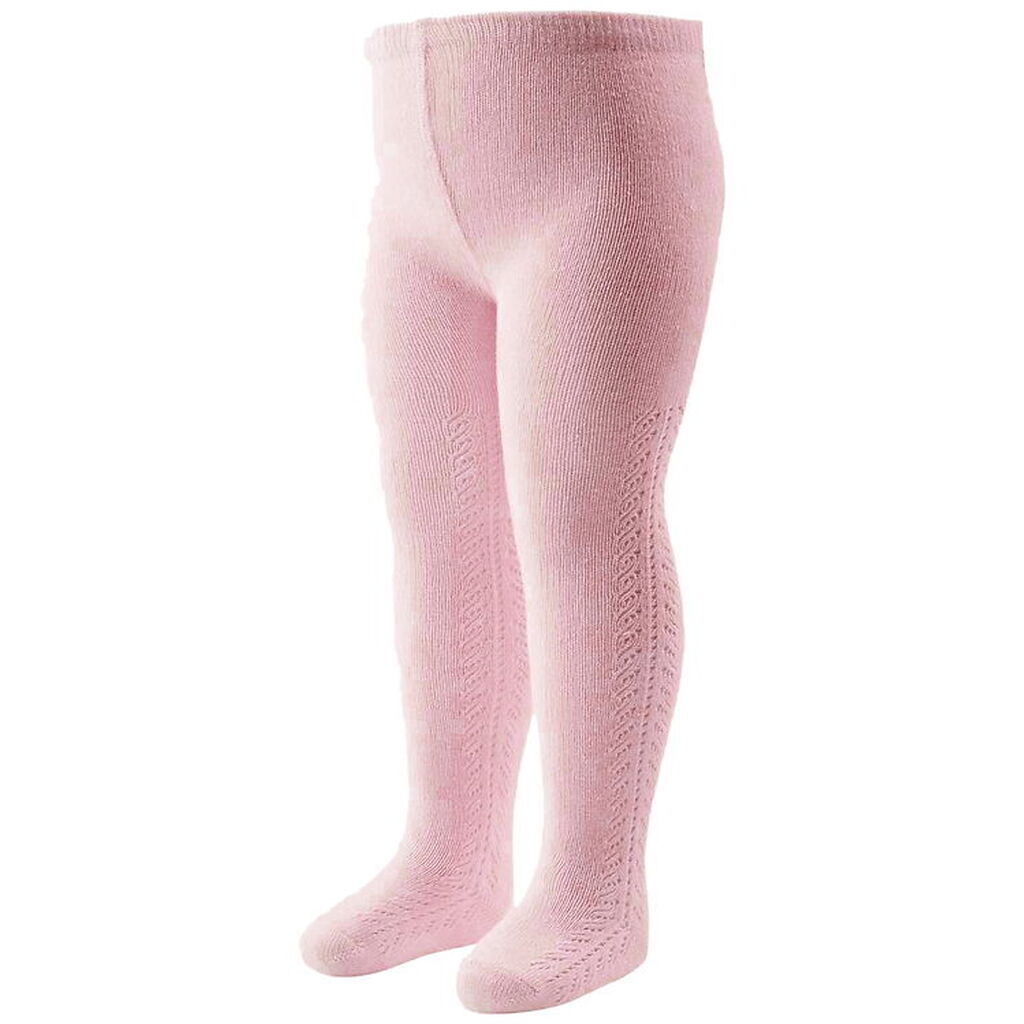 Müsli Strømpebukser - Strik/Hulmønster - Blush
