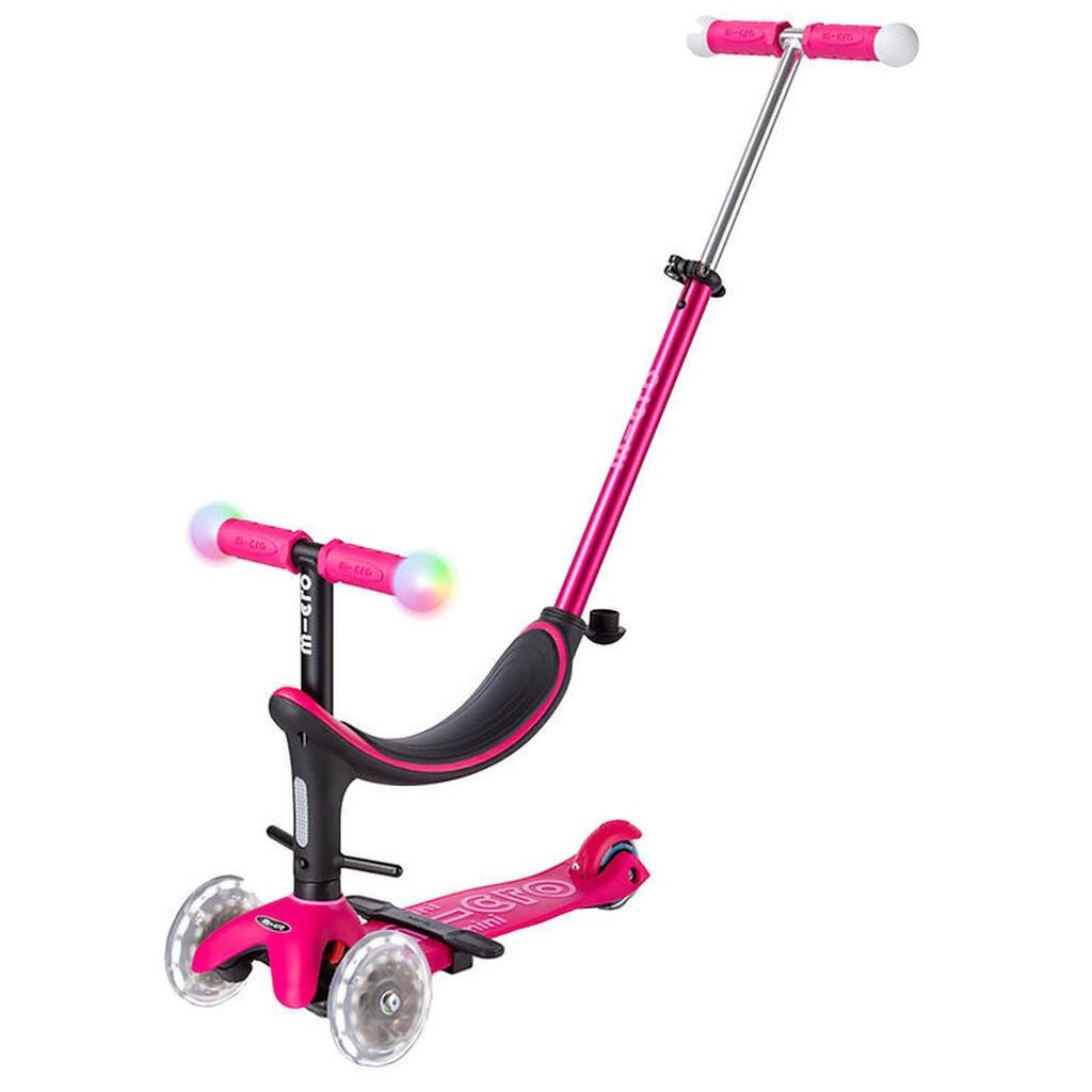 Micro Løbehjul - Mini2grow Deluxe Magic LED - Pink
