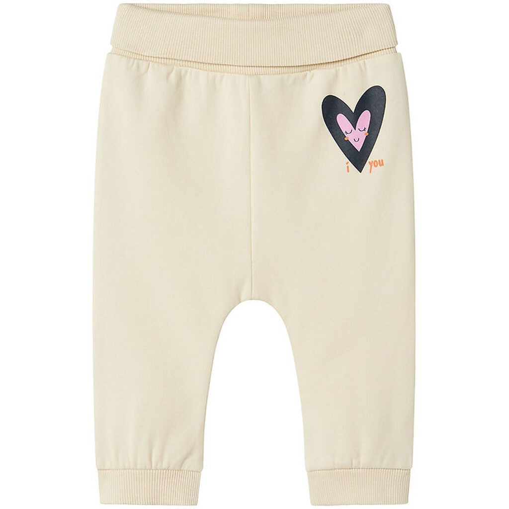 Name It Sweatpants - NbfVrille - Summer Sand/Heart