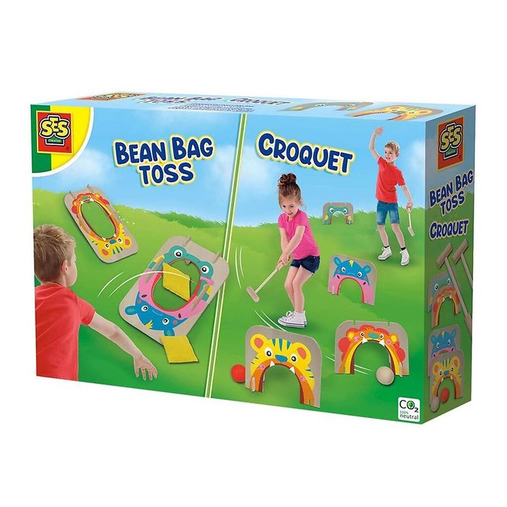 SES Creative Udendørsspil - Kroket Og Bønneposekast