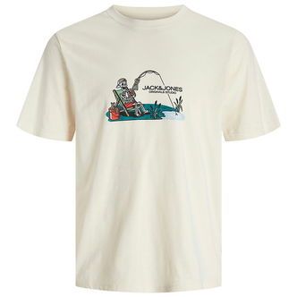 Jack & Jones T-shirt - JorSkull - Nature/Antique White m. Print