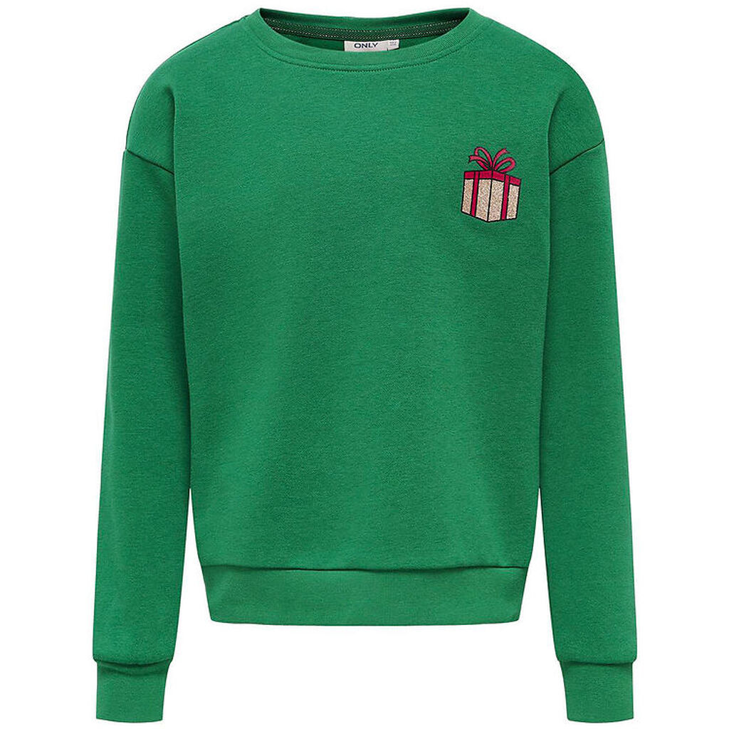 Kids Only Sweatshirt - KogYda - Xmas Life - Green Jacket/Present