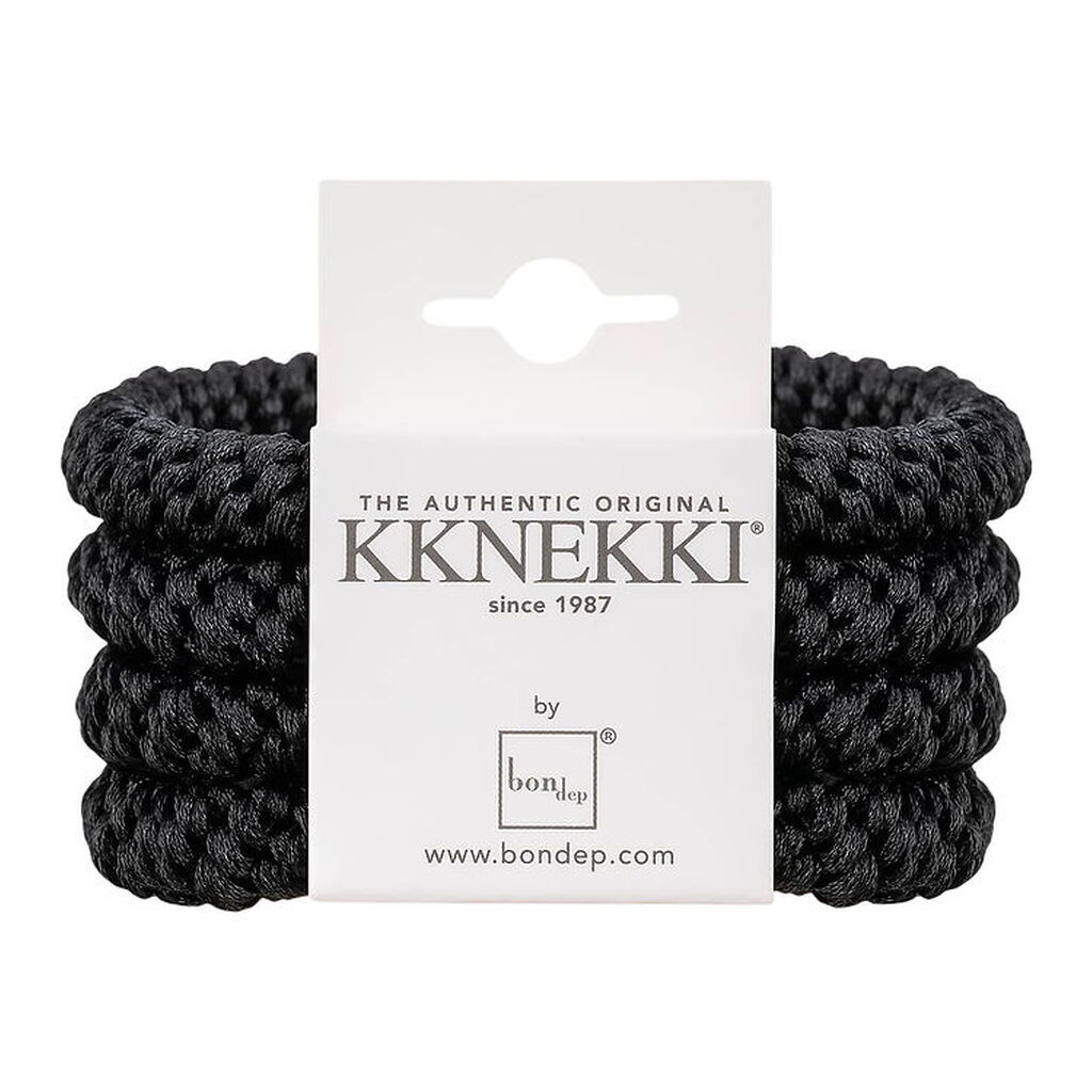 Kknekki Hårelastikker - 4-pak - Sort
