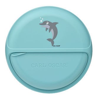Carl Oscar Snackboks - MiniDisc - 12 cm - Blå m. Delfin