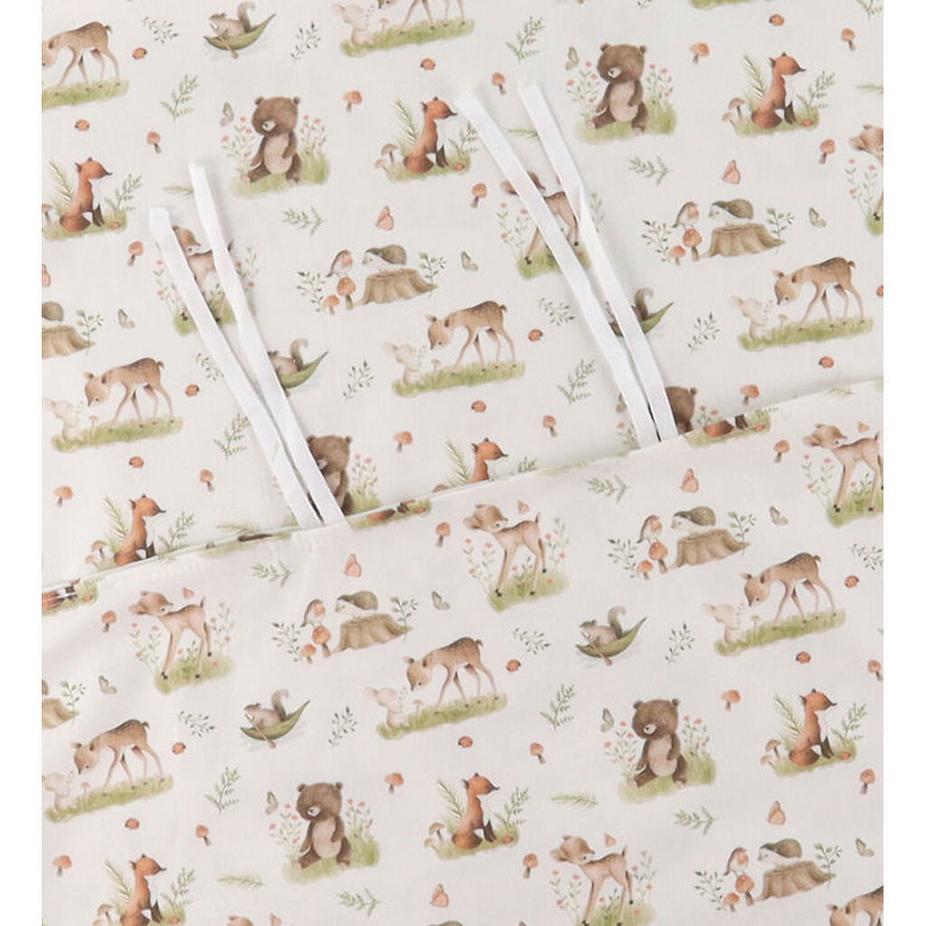 Nørgaard Madsens Sengetøj - Baby - Beige m. Bambi/Bjørne/Ræve