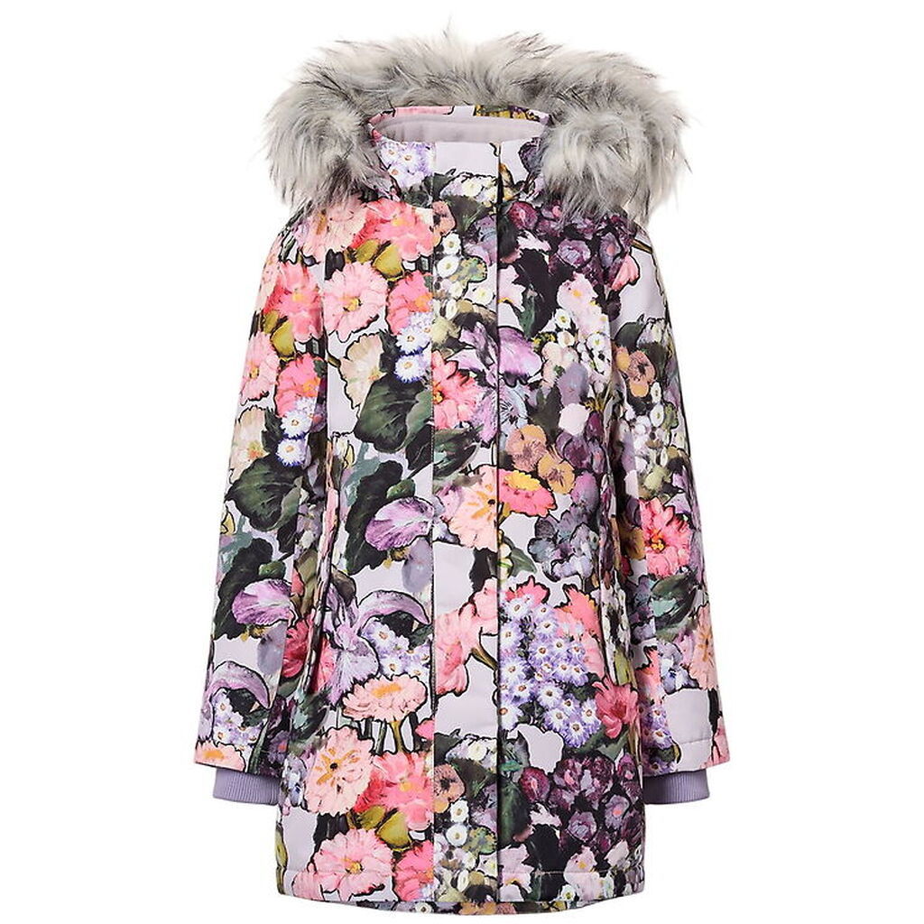 Molo Vinterfrakke - Peace - Flower Art m. Imiteret Pels