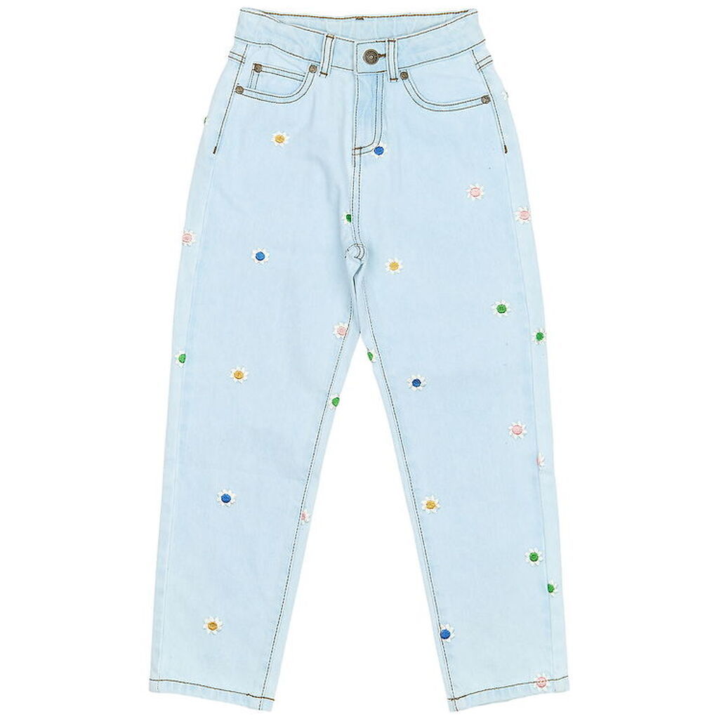 The New Jeans - Mom Fit - TnPorcha - Light Blue Denim m. Blomste
