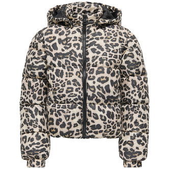 Kids Only Dynejakke - KogDalia - Kort - Silver Mink/Leo