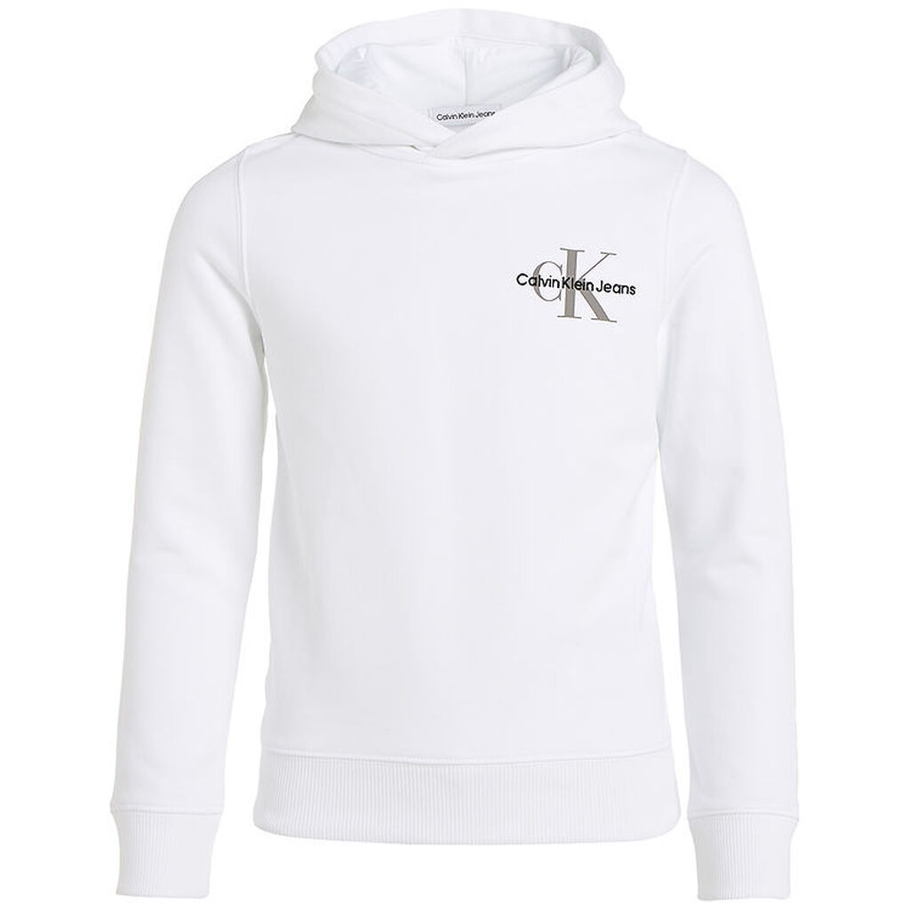 Calvin Klein Hættetrøje - Small Monogram - Bright White