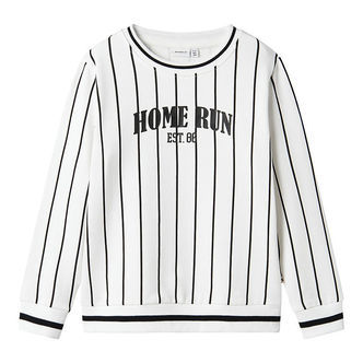 Name It Sweatshirt - NkmDeltem - Bright White m. Striber