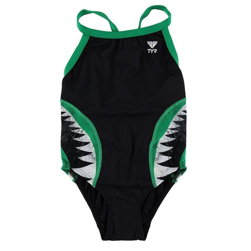 TYR Badedragt - Shark Bite Diamondfit - Sort/Grøn