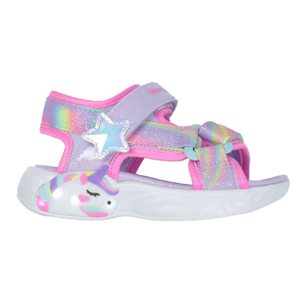 Skechers Sandaler m. Lys - Dreamy Unicorns - Lavender Multi