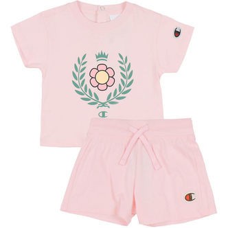 Champion Shortssæt - T-shirt/Shorts - Pink m. Logo
