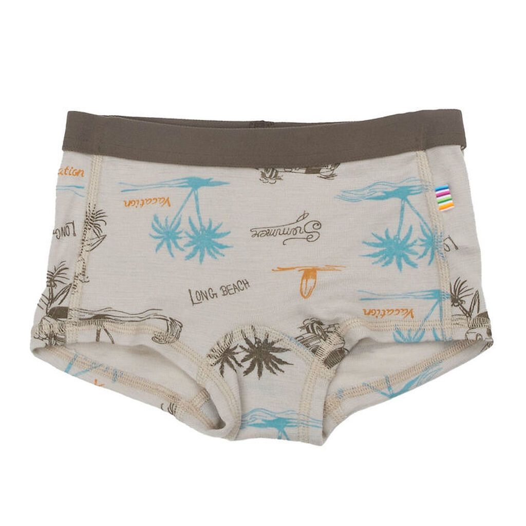 Joha Hipsters - Uld/Silke - Beige m. Print