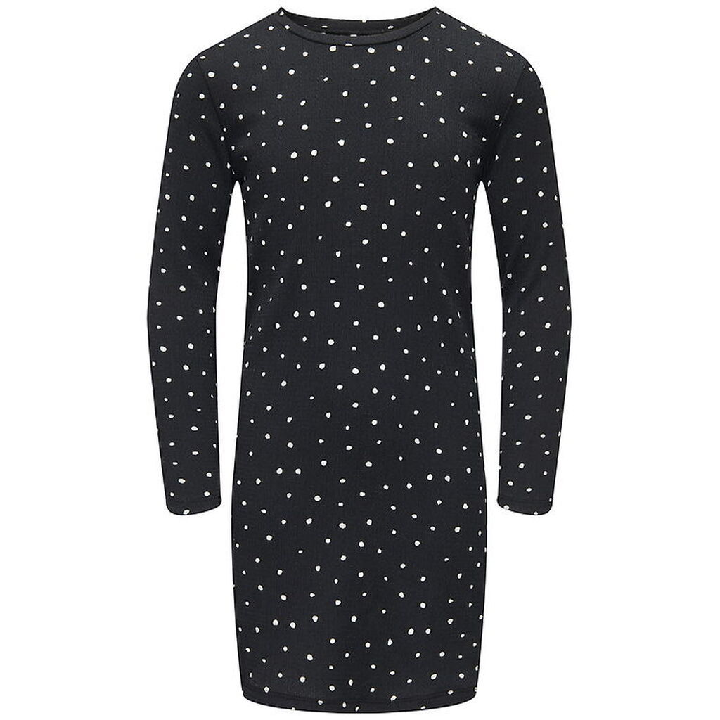 Kids Only Kjole - KogMelia - Black/Dots Cloud Dancer