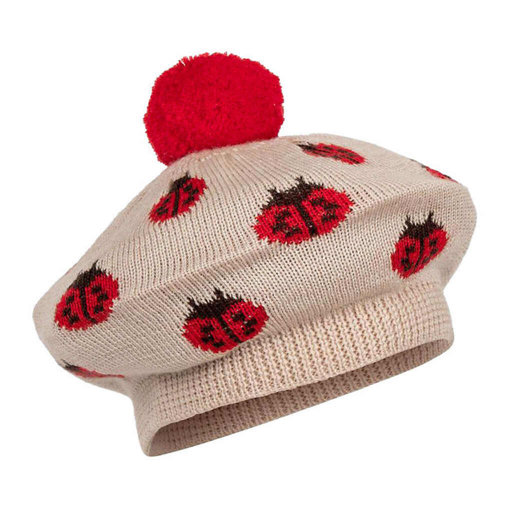 Konges Sløjd Hue - Beret - Uld - Belou - Ladybug