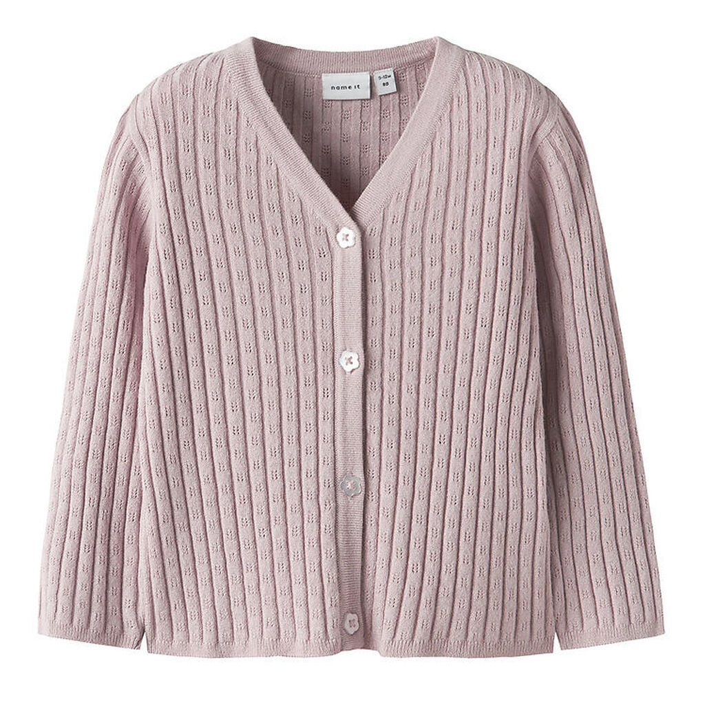 Name It Cardigan - Strik -NbfKind - Burnished Lilac