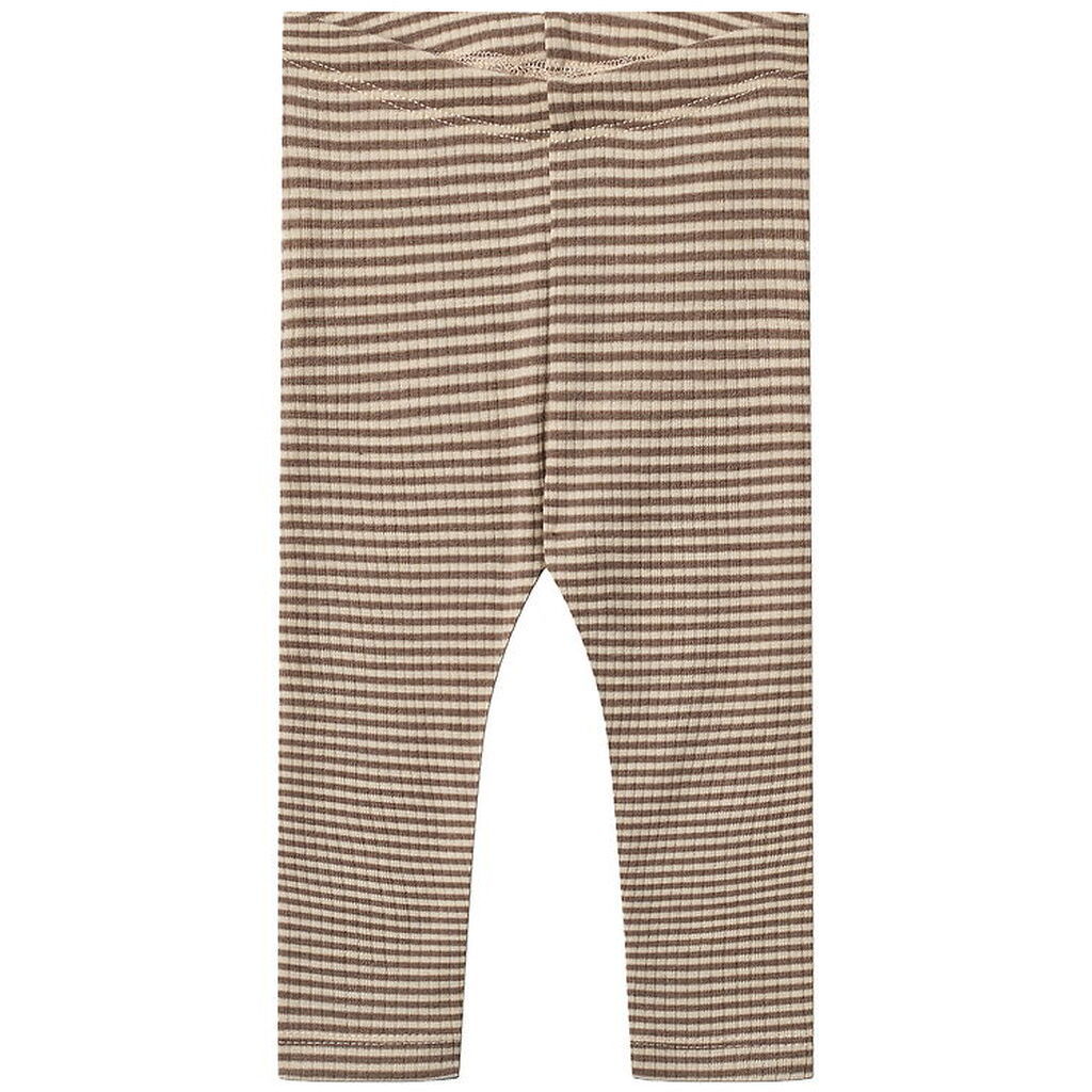 Wheat Leggings - Uld - Rib - Agi - Wood Stripe