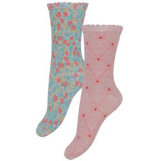 Konges Sløjd Strømper - 2-pak - Fiola/Lacy Pink