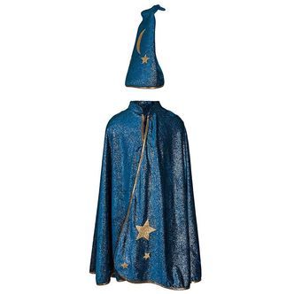 Great Pretenders Udklædning - Troldmandssæt - Blå m. Glimmer