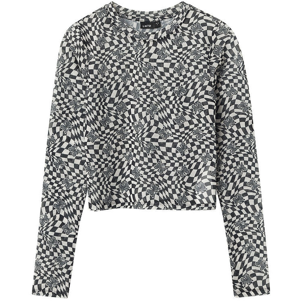 LMTD Bluse - NlfTaina - Black/Square /Butterfly