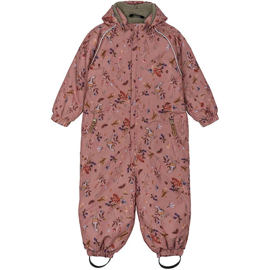 Mikk-Line Flyverdragt - Floral - Burlwood m. Print