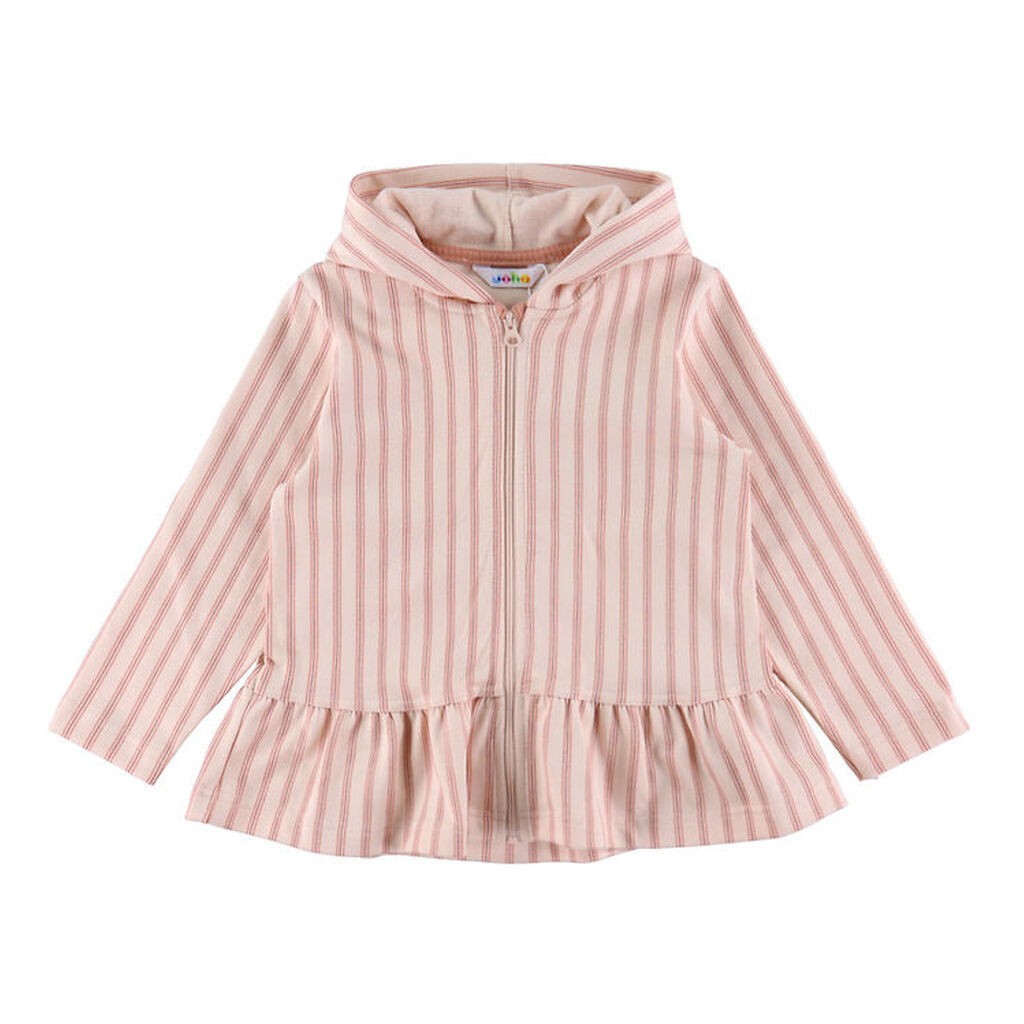 Joha Cardigan - Lyserød m. Striber