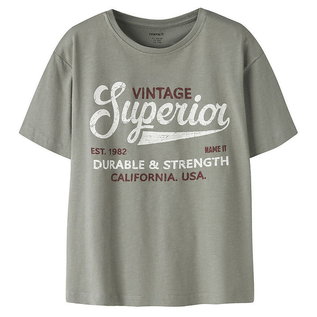 Name It T-shirt - NkmVilogo - Shadow/vintage