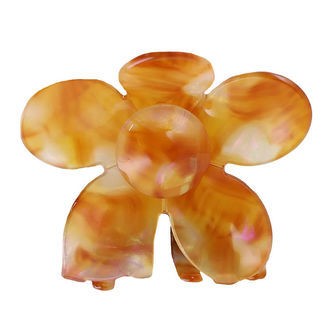 By Stær Hårklemme - Adeline - 7 cm - Rust/Råhvid