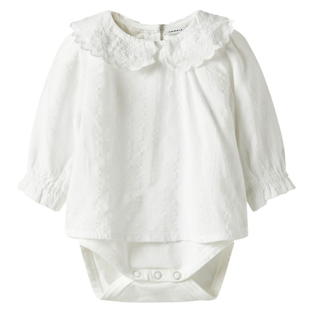 Name It Skjortebody - NbFRixi - Bright White/Lurex