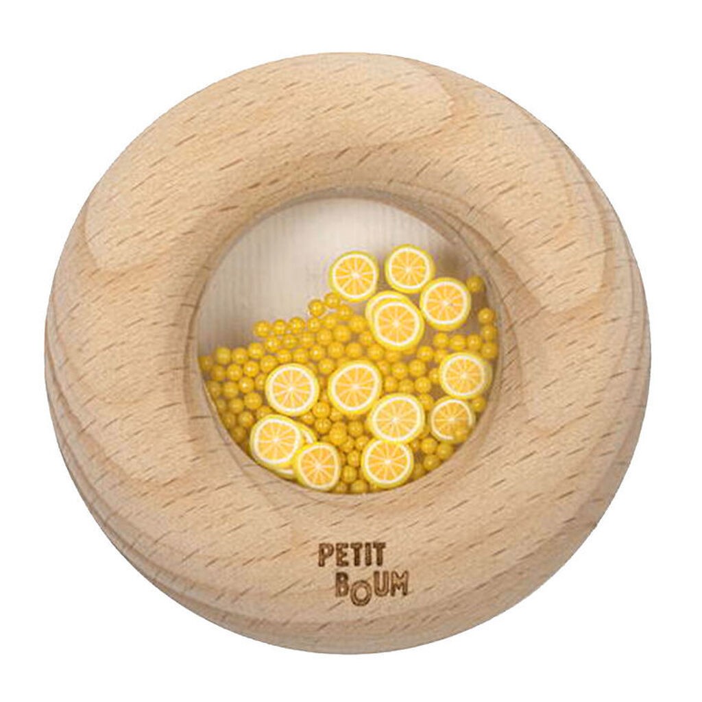 Petit Boum Sanselegetøj - Træ - Donut - Citroner