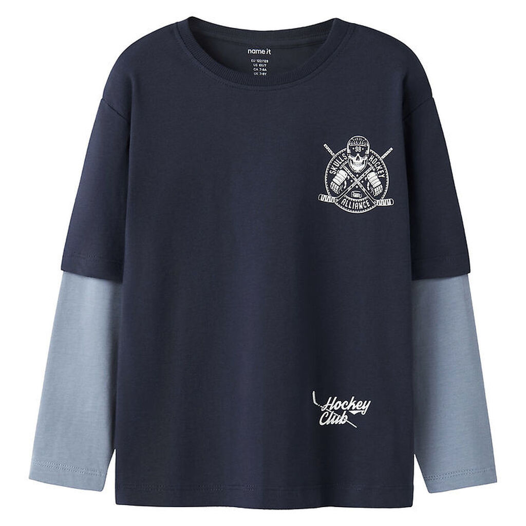 Name it Bluse - NkmVarto - Navy Blazer/Skull