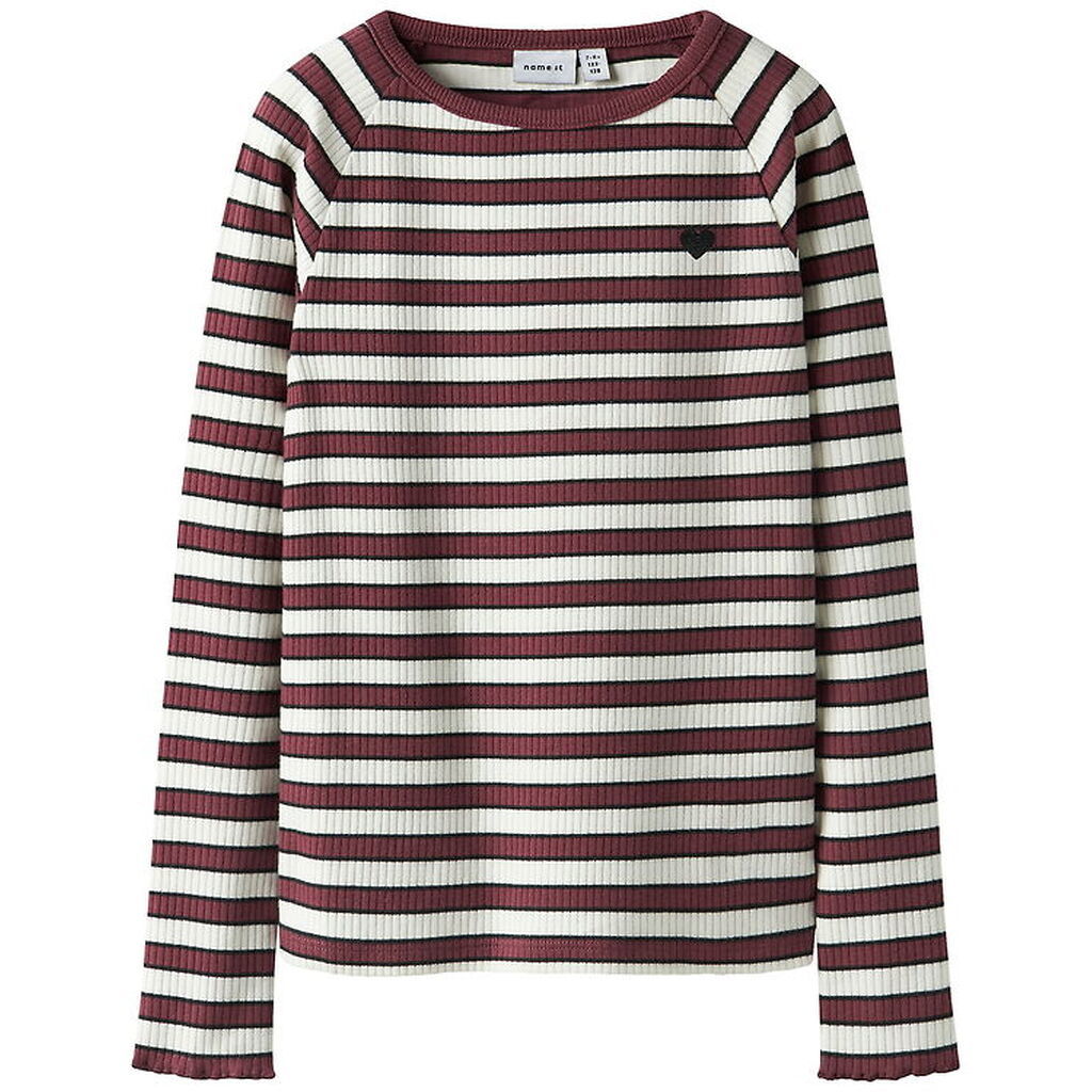 Name It Bluse - Rib - NkfTala - Oxblood Red