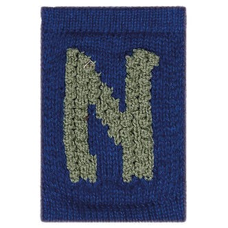 Smallstuff Strikket Bogstav - N - Blå Alfabet