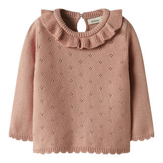 Lil' Atelier Bluse - Strik/Hulmønster - NmfLaguna - Misty Rose