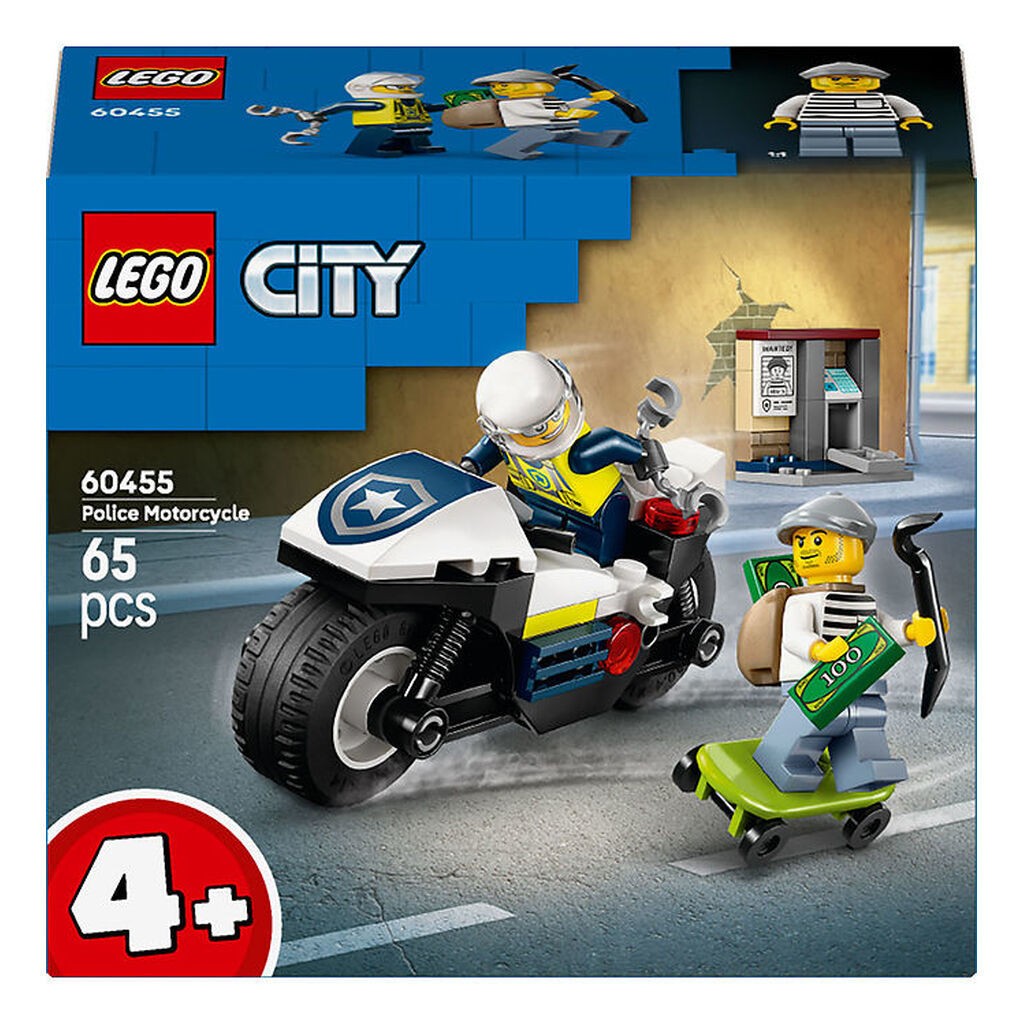 LEGOÂ® City - Politimotorcykel på forbryderjagt 60455 - 65 Dele